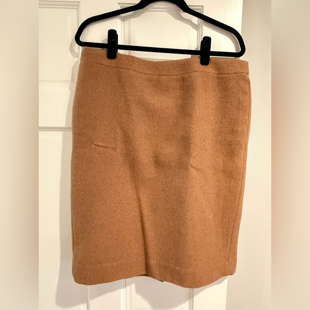 J. Crew Tan Pencil Skirt